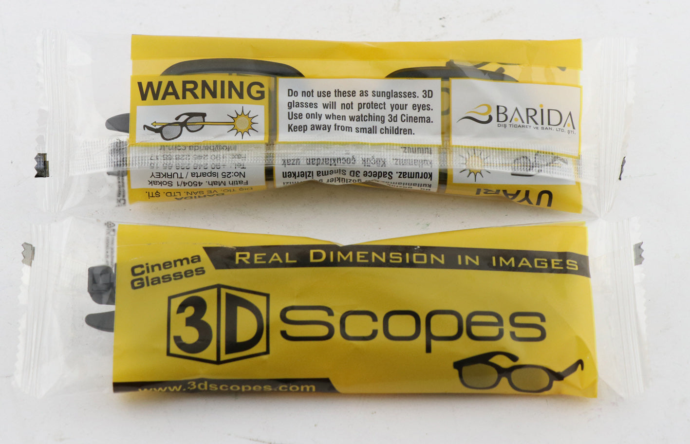 3D Passiv Brille (500 Stück) - Schwarz
